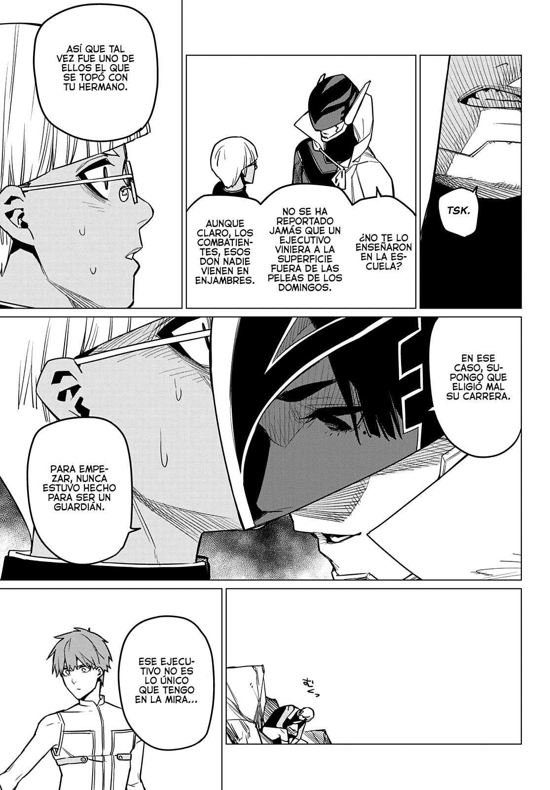 Sentai Daishikkaku Capitulo 32: Los exámenes de Bailong: Enfrentando al equipo de cadetes, parte 4. página 12