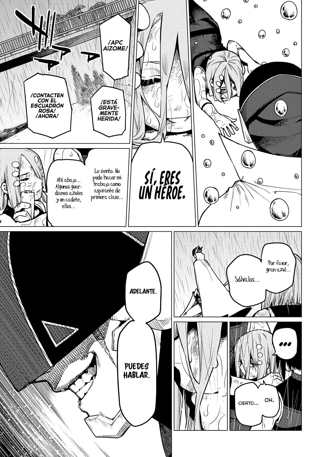 Sentai Daishikkaku Capitulo 36: Los exámenes de Bailong: Enfrentando al equipo de cadetes, Parte 8 página 14