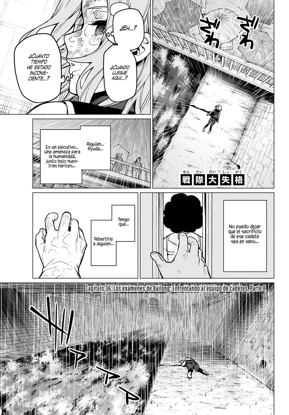 Sentai Daishikkaku Capitulo 36: Los exámenes de Bailong: Enfrentando al equipo de cadetes, Parte 8 página 2