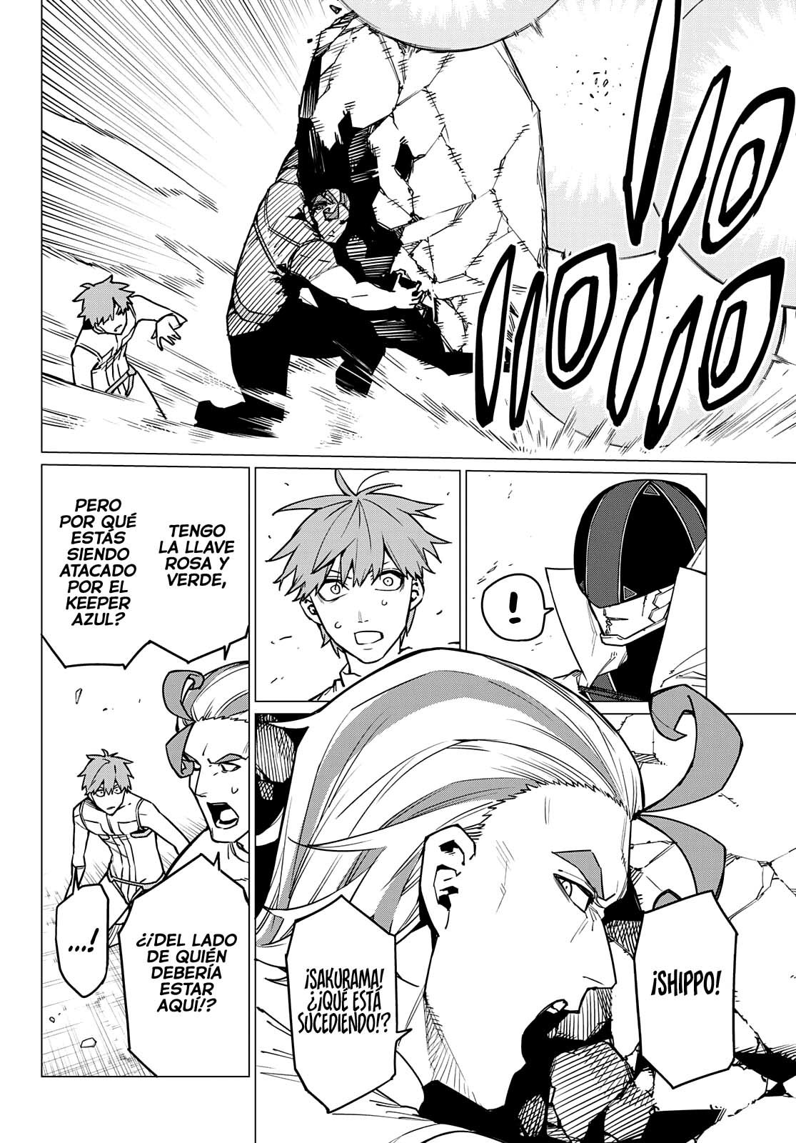 Sentai Daishikkaku Capitulo 38: Los exámenes de Bailong: Enfrentando al Keeper Azul página 17
