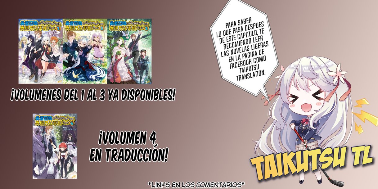 Yuusha Shoukan ni Makikomareta kedo, Isekai wa Heiwa deshita Capitulo 34 página 35