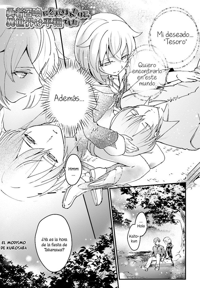 Yuusha Shoukan ni Makikomareta kedo, Isekai wa Heiwa deshita Capitulo 4 página 2
