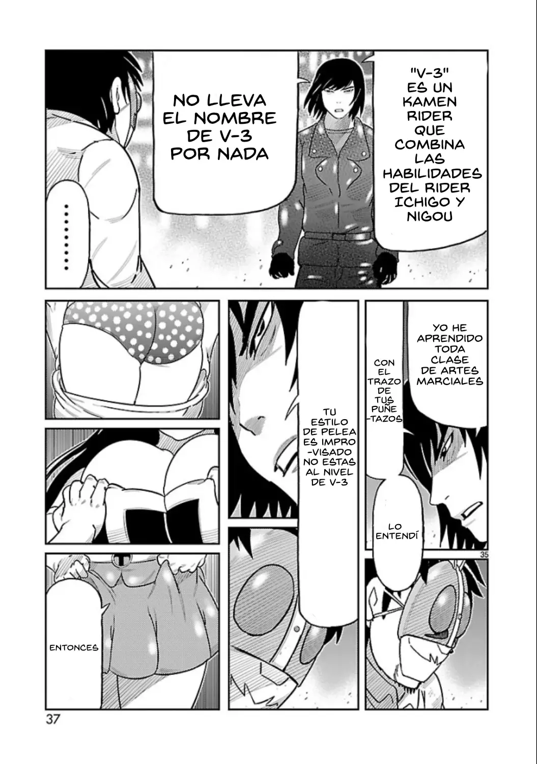 Tōjima Tanzaburō wa Kamen Raidā ni Naritai Capitulo 5 página 36