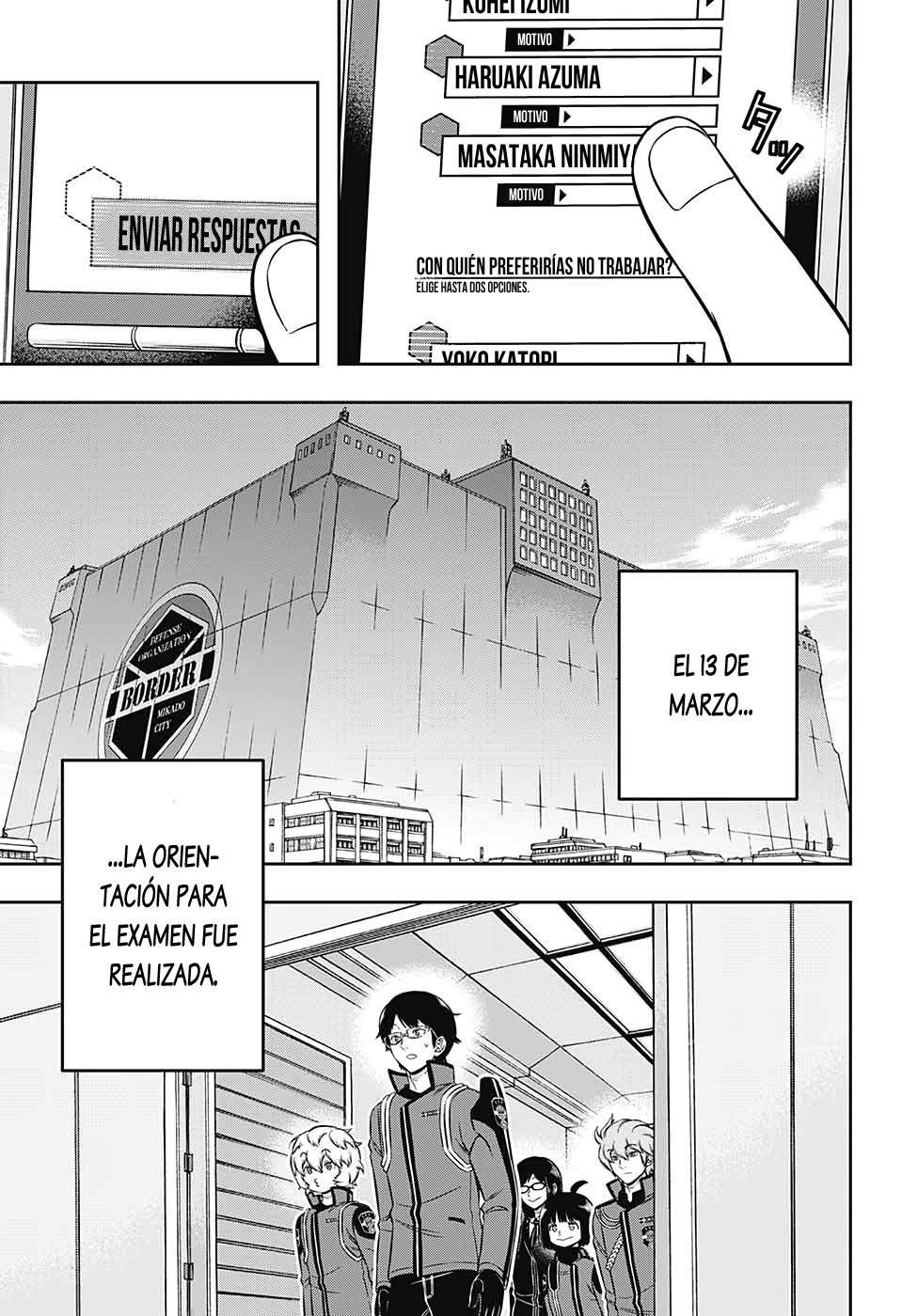 World Trigger Capitulo 203: La prueba de la misión expedicionaria. página 11