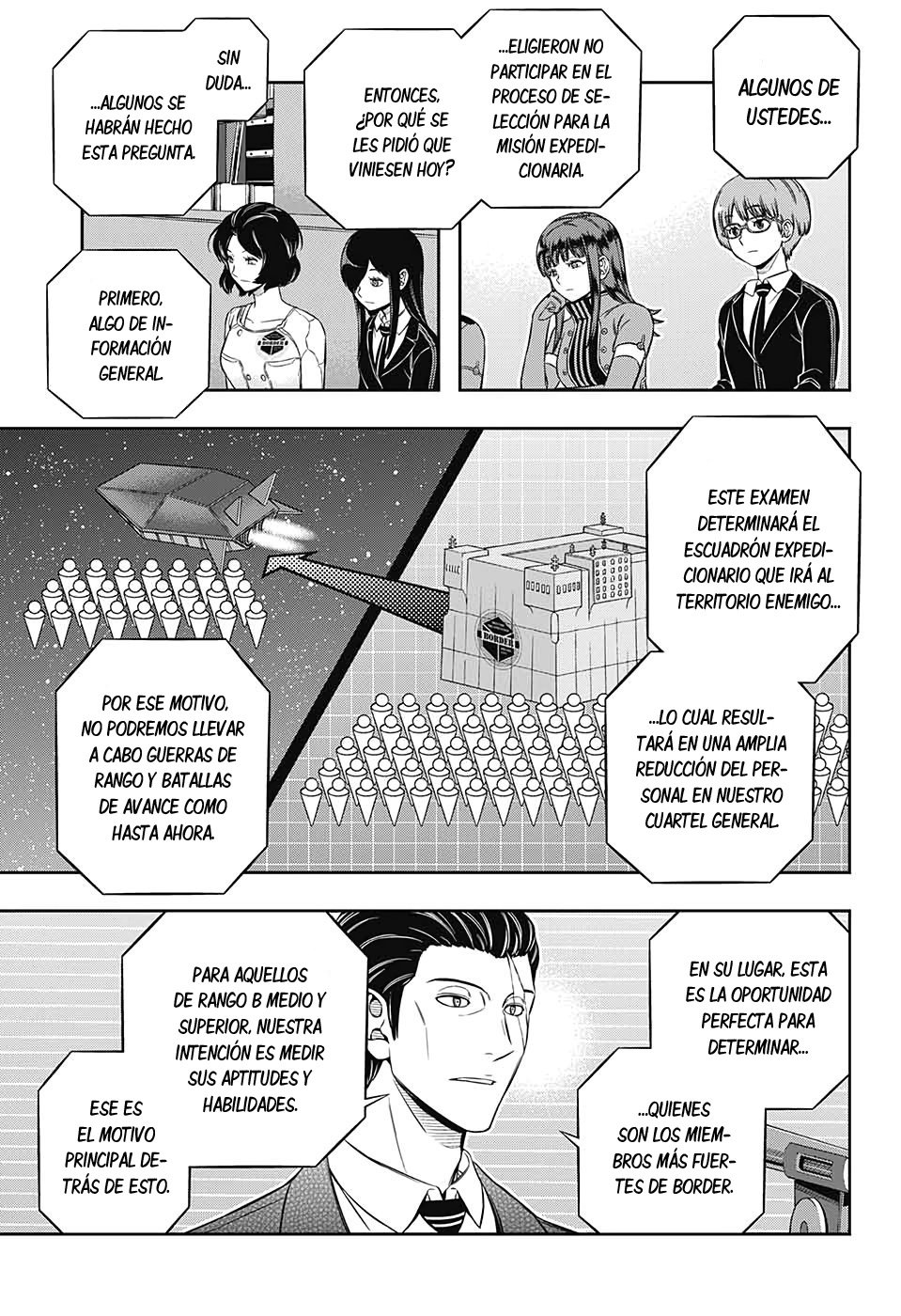 World Trigger Capitulo 203: La prueba de la misión expedicionaria. página 15