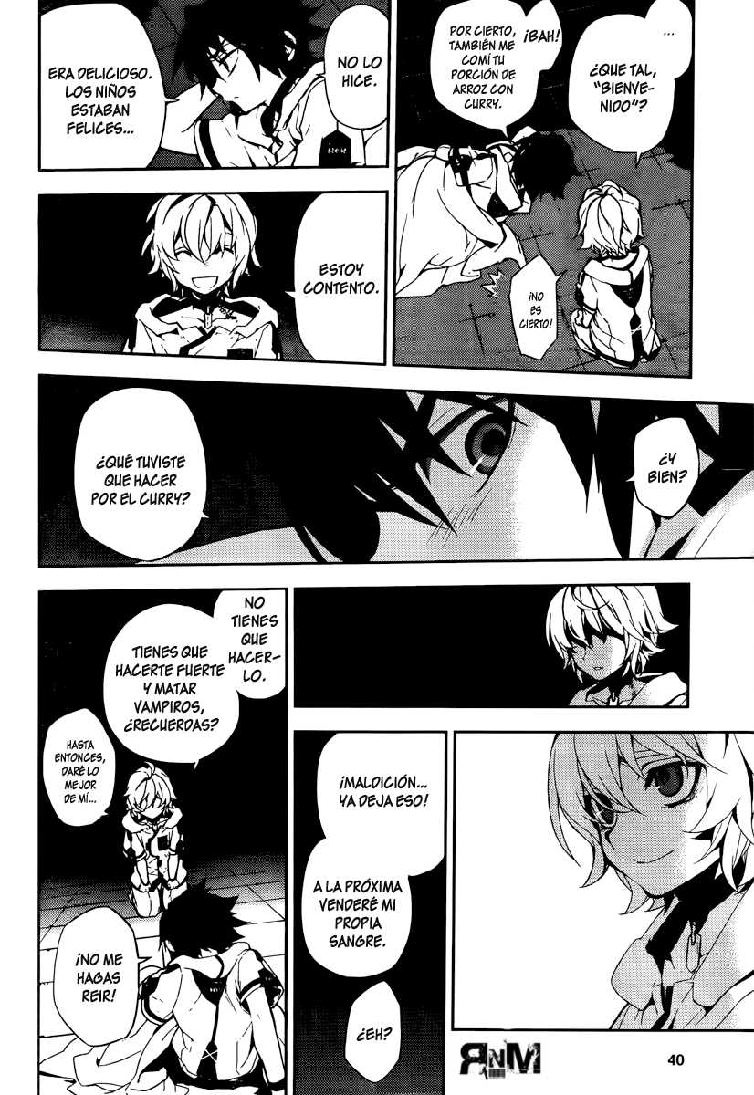 Owari no Seraph Capitulo 1: El contenedor mundial de sangre página 34