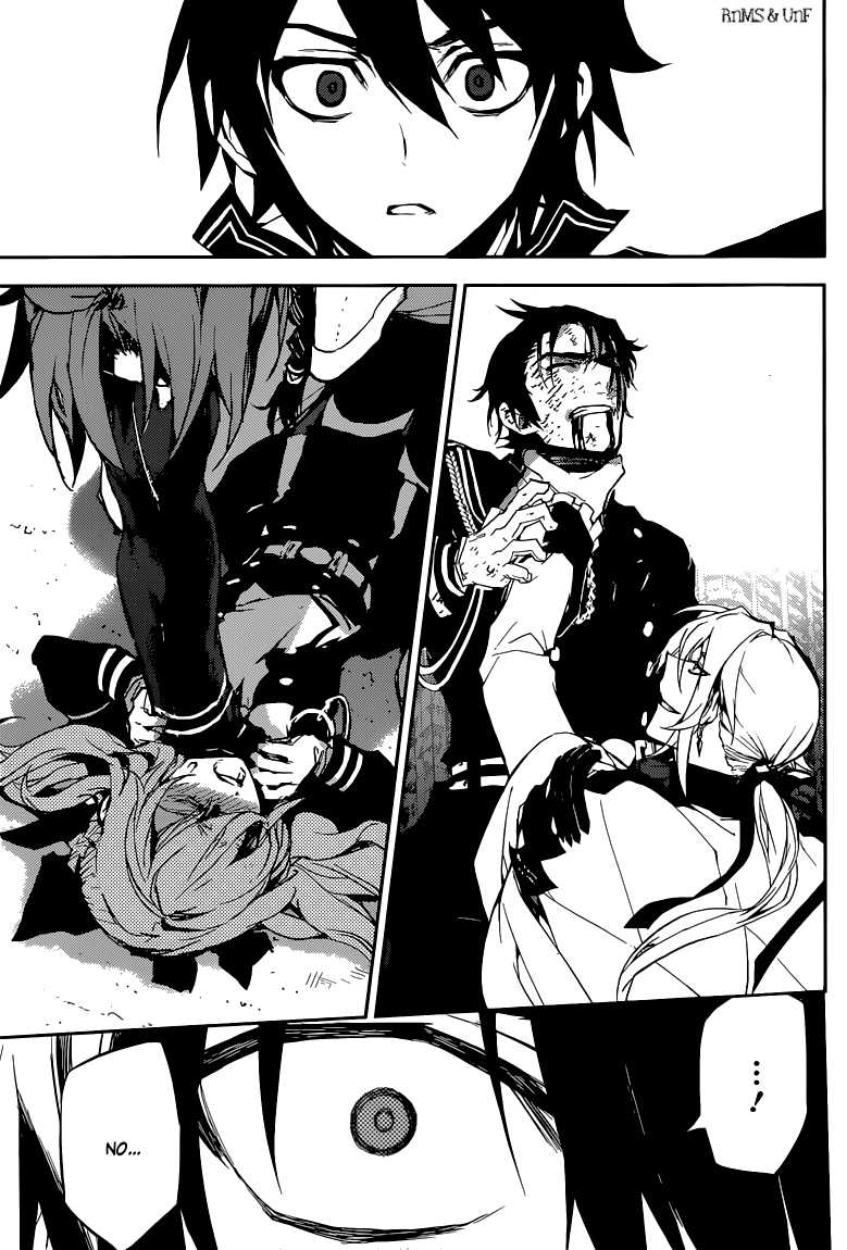 Owari no Seraph Capitulo 13: Reencuentro de los amigos de la infancia página 34