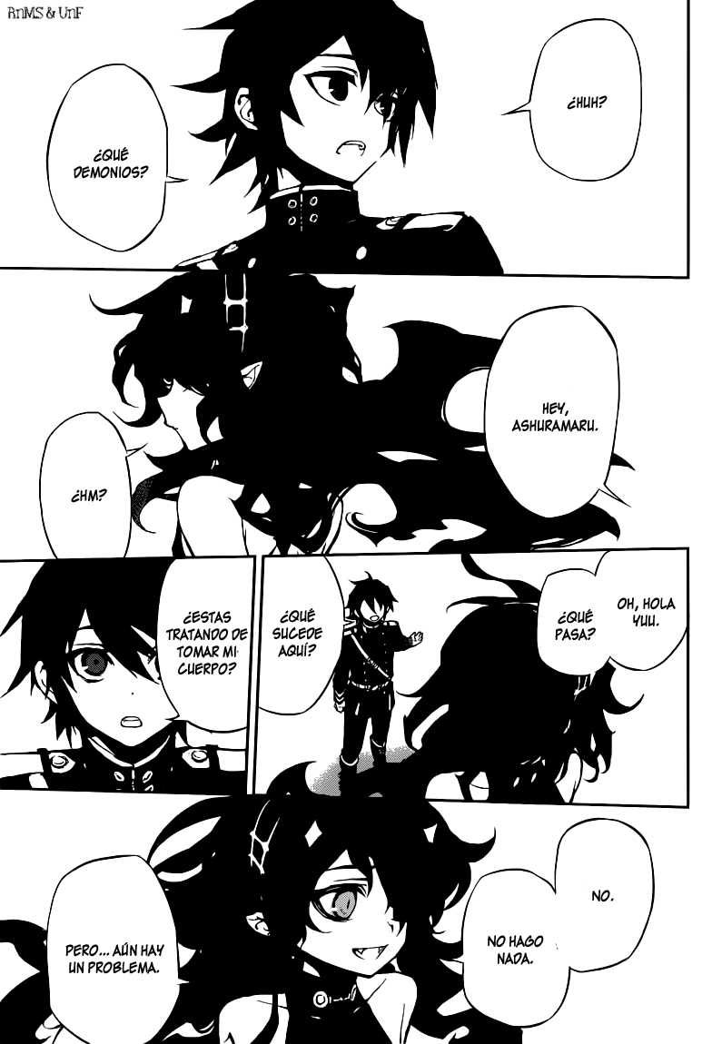 Owari no Seraph Capitulo 13: Reencuentro de los amigos de la infancia página 38