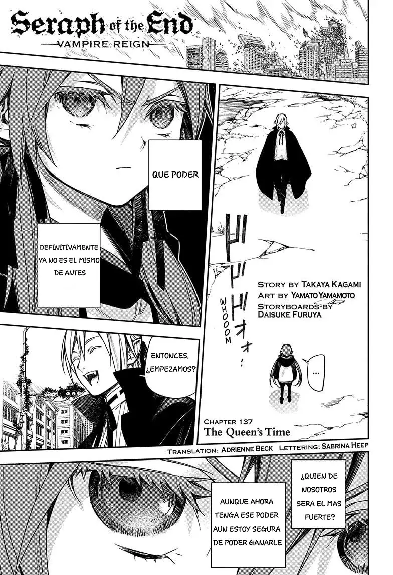 Owari no Seraph Capitulo 137: EL PODER DE LA REINA página 2