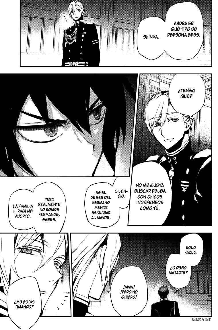 Owari no Seraph Capitulo 17: La maldición de los conejillos de indias página 21