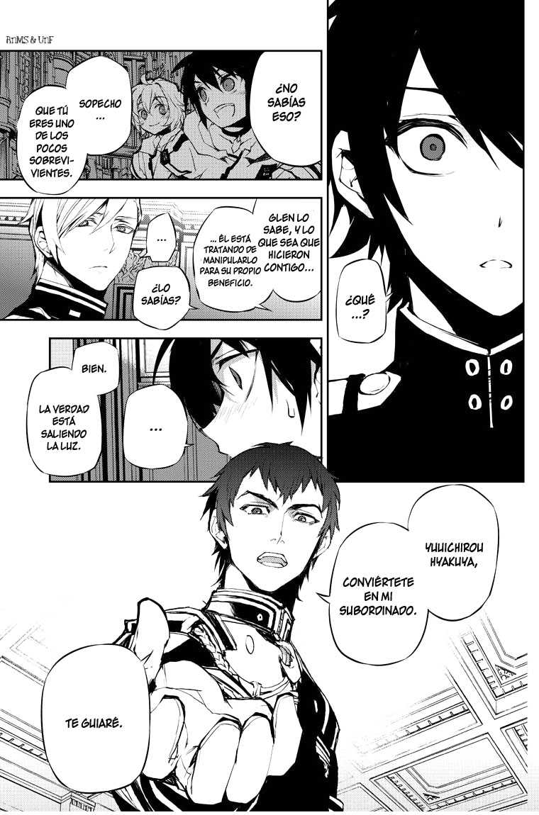 Owari no Seraph Capitulo 17: La maldición de los conejillos de indias página 36