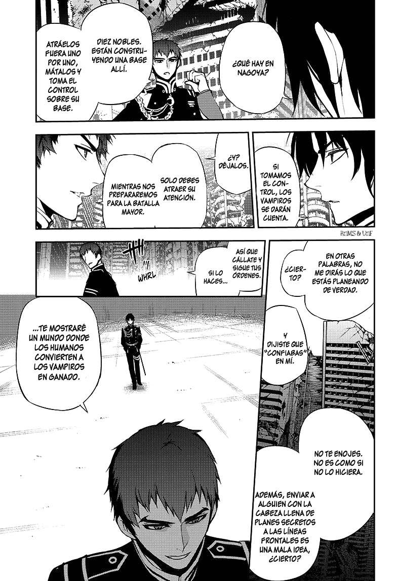Owari no Seraph Capitulo 23: Ambición en el Ejército Demoníaco página 35