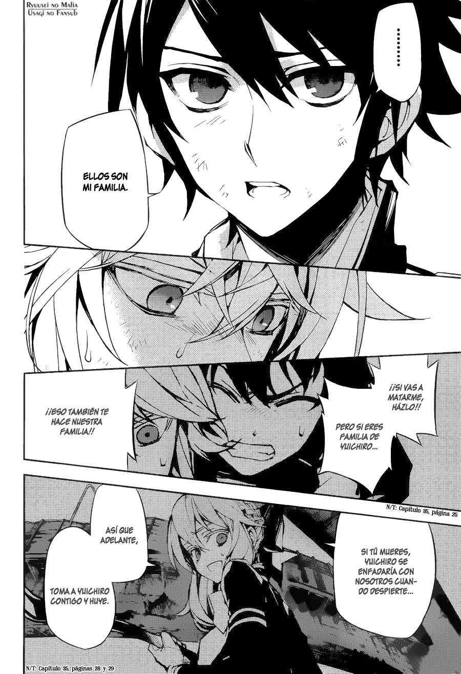 Owari no Seraph Capitulo 37: Familia y Monstruo página 21