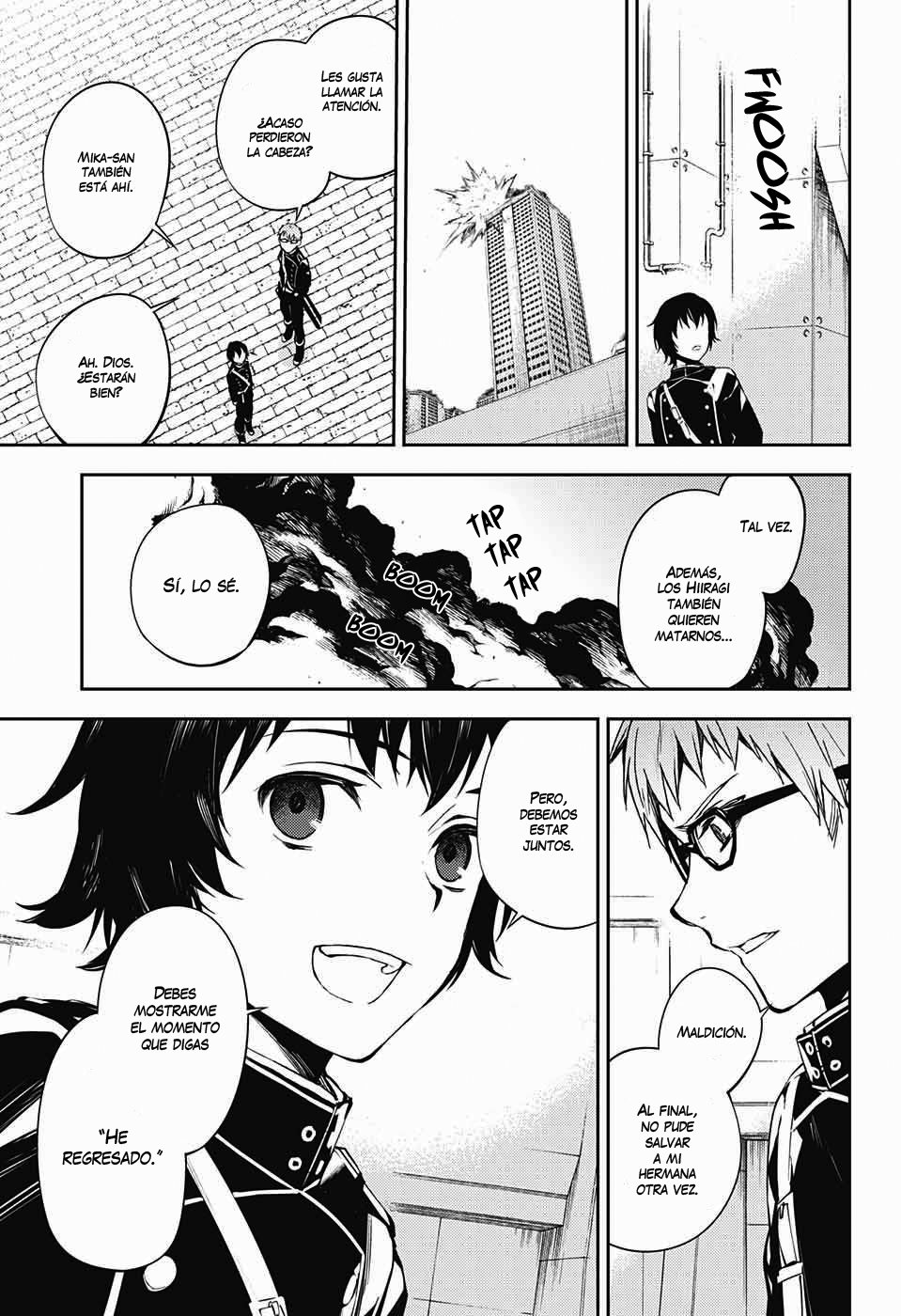 Owari no Seraph Capitulo 71: Tres demonios negros página 18