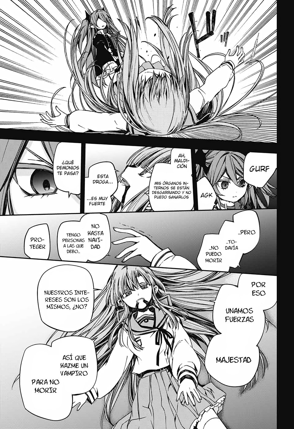 Owari no Seraph Capitulo 98: Aposentos del Rey página 32
