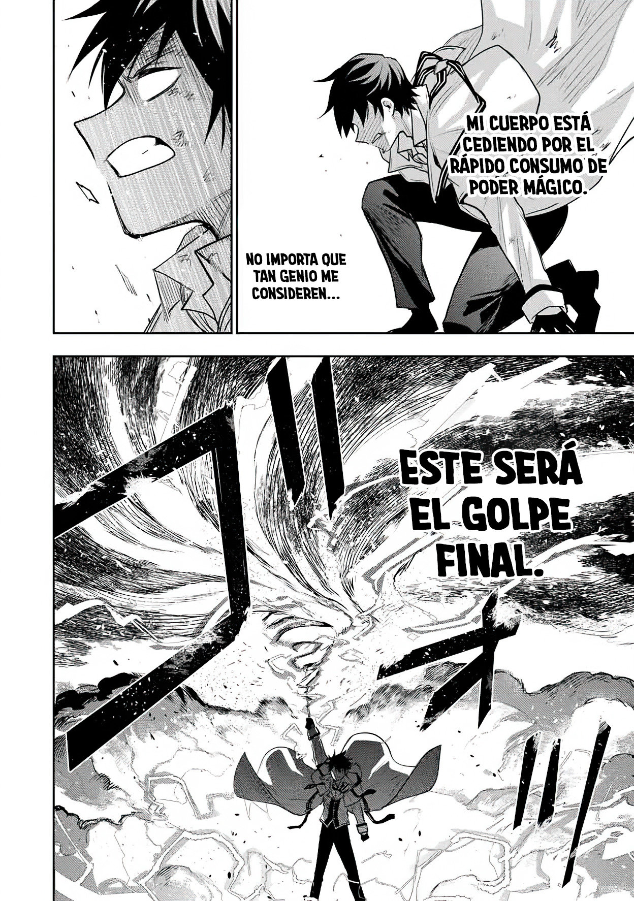 Un mago de la corte, que se centraba en la magia de apoyo porque sus aliados eran demasiado débiles, aspira a convertirse en el más fuerte tras ser expulsado Capitulo 19: El Golpe Final página 7