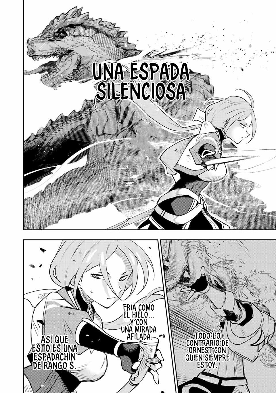 Un mago de la corte, que se centraba en la magia de apoyo porque sus aliados eran demasiado débiles, aspira a convertirse en el más fuerte tras ser expulsado Capitulo 31: La espadachín silenciosa página 13