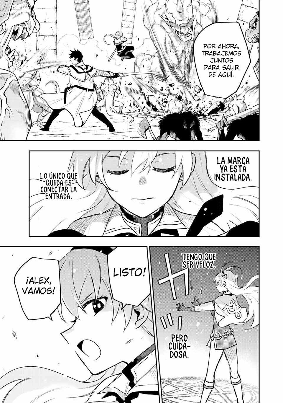 Un mago de la corte, que se centraba en la magia de apoyo porque sus aliados eran demasiado débiles, aspira a convertirse en el más fuerte tras ser expulsado Capitulo 31: La espadachín silenciosa página 4