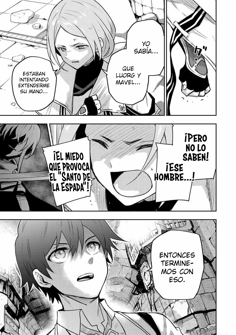 Un mago de la corte, que se centraba en la magia de apoyo porque sus aliados eran demasiado débiles, aspira a convertirse en el más fuerte tras ser expulsado Capitulo 33: Cicatriz página 16