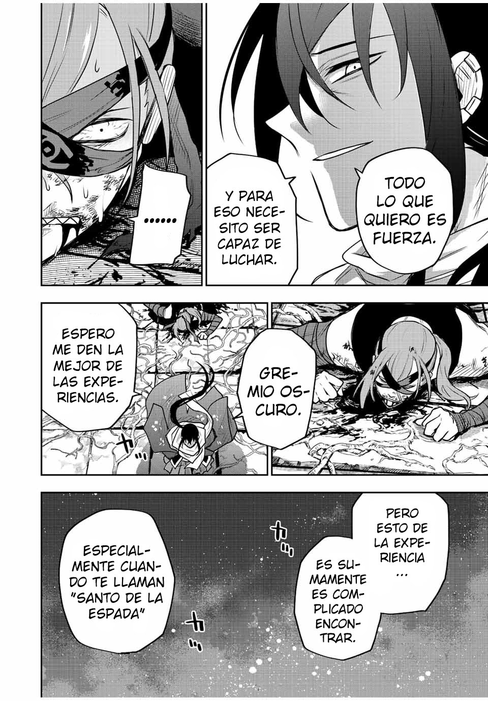 Un mago de la corte, que se centraba en la magia de apoyo porque sus aliados eran demasiado débiles, aspira a convertirse en el más fuerte tras ser expulsado Capitulo 41 página 18
