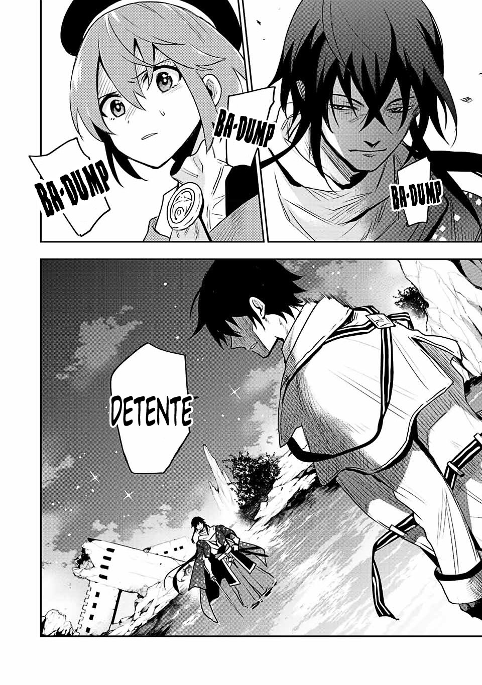 Un mago de la corte, que se centraba en la magia de apoyo porque sus aliados eran demasiado débiles, aspira a convertirse en el más fuerte tras ser expulsado Capitulo 44: Kensei vs Mago página 15