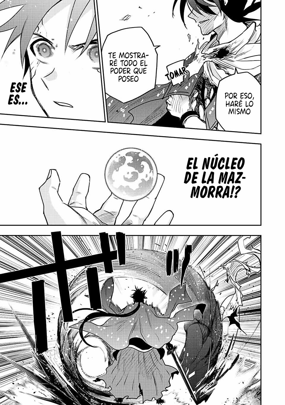 Un mago de la corte, que se centraba en la magia de apoyo porque sus aliados eran demasiado débiles, aspira a convertirse en el más fuerte tras ser expulsado Capitulo 46: Poder del núcleo página 10