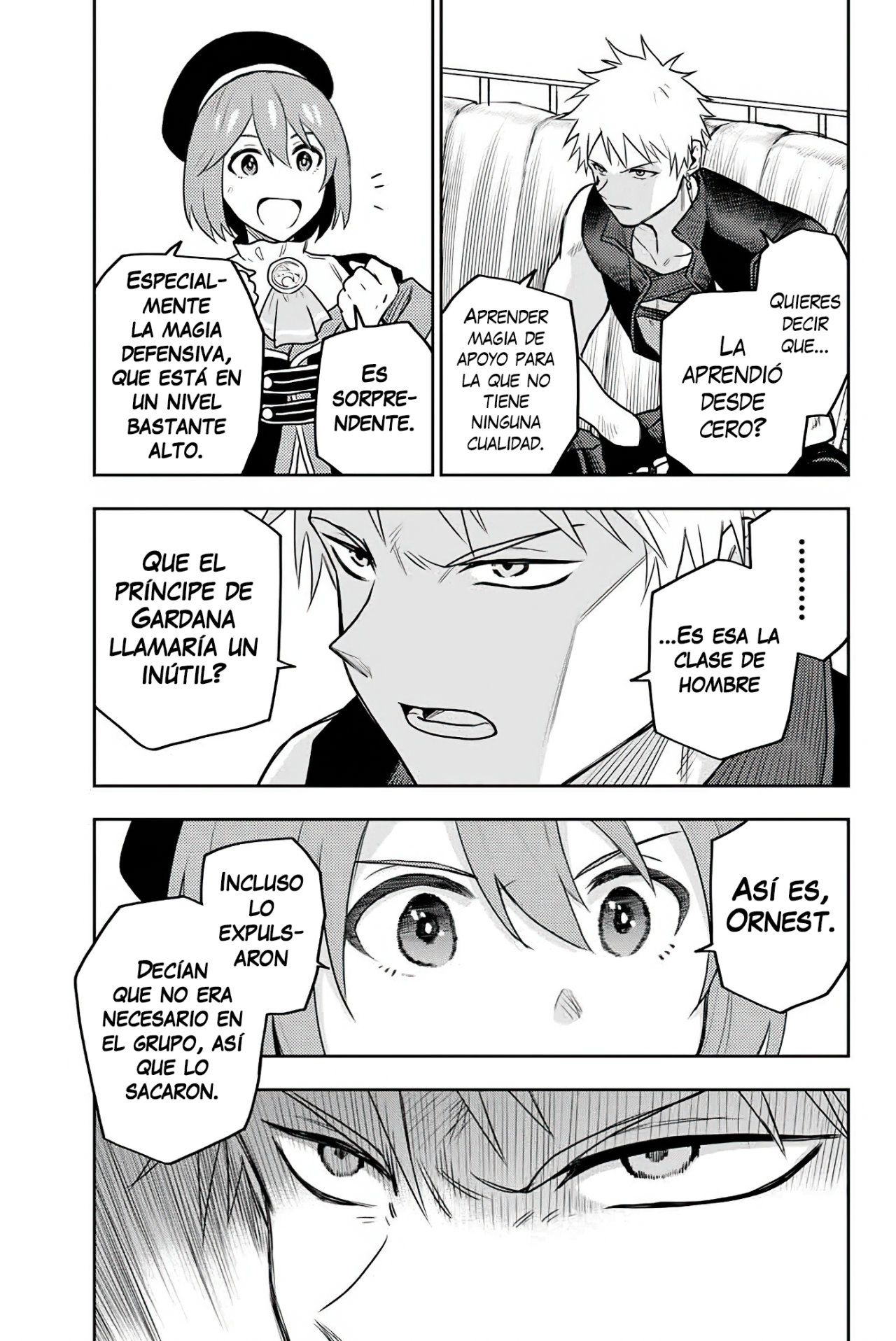 Un mago de la corte, que se centraba en la magia de apoyo porque sus aliados eran demasiado débiles, aspira a convertirse en el más fuerte tras ser expulsado Capitulo 5: Mago de la Corte página 11