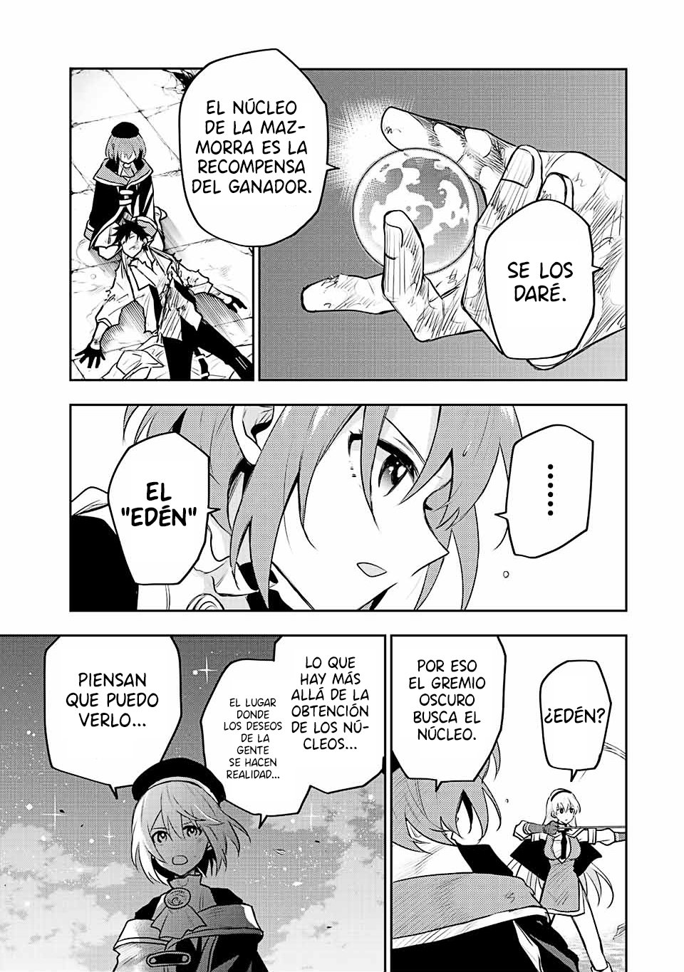 Un mago de la corte, que se centraba en la magia de apoyo porque sus aliados eran demasiado débiles, aspira a convertirse en el más fuerte tras ser expulsado Capitulo 50: Despedida página 4
