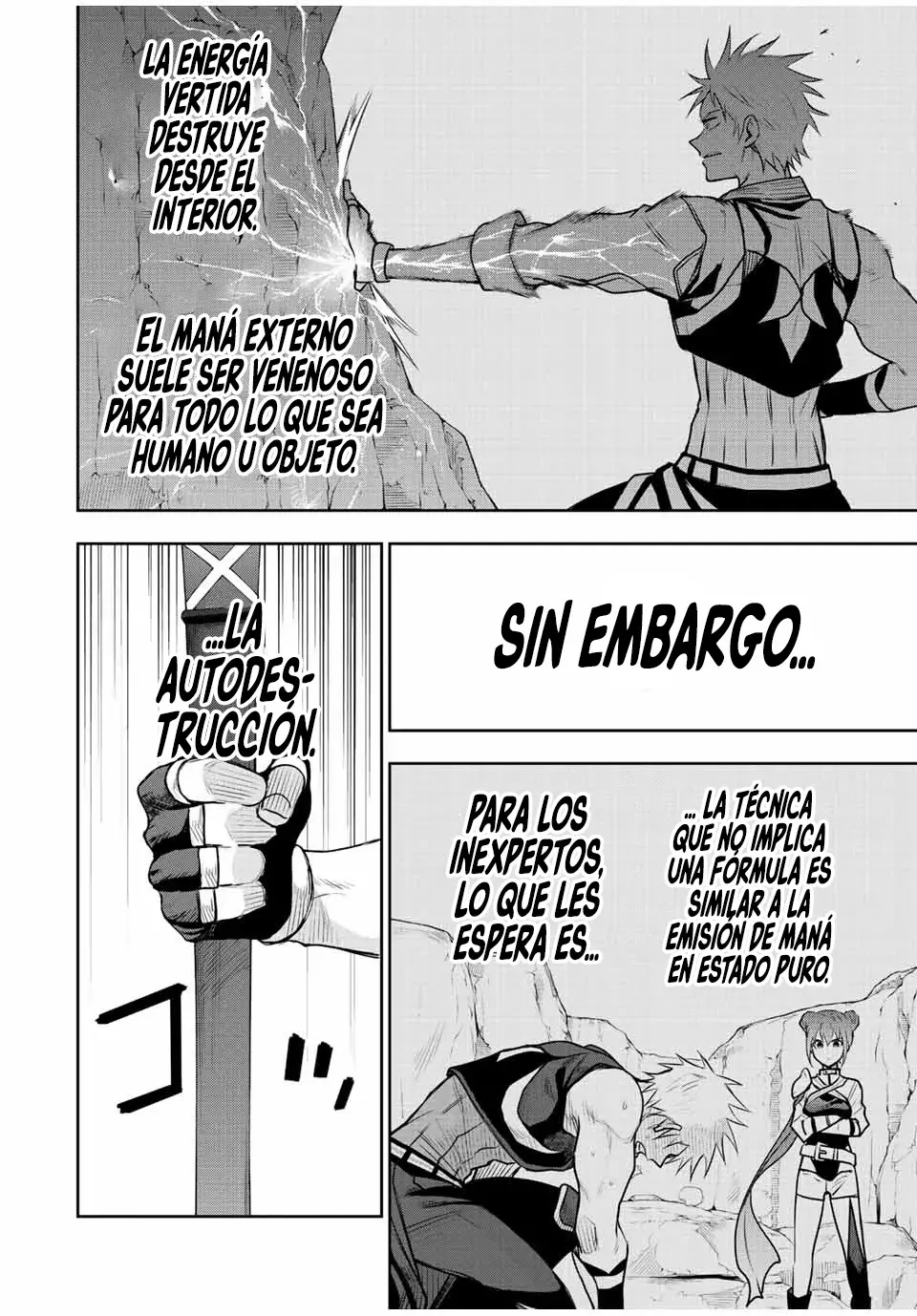 Un mago de la corte, que se centraba en la magia de apoyo porque sus aliados eran demasiado débiles, aspira a convertirse en el más fuerte tras ser expulsado Capitulo 65 página 3