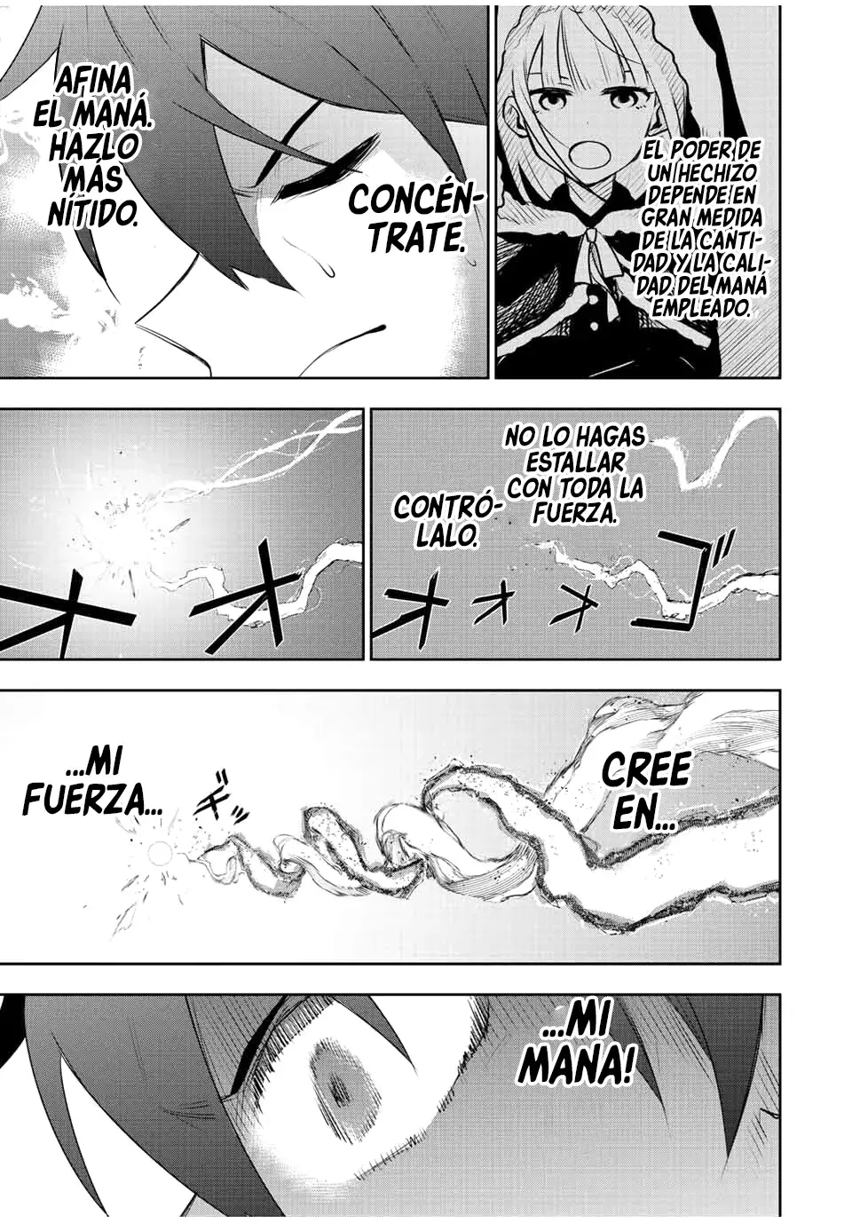 Un mago de la corte, que se centraba en la magia de apoyo porque sus aliados eran demasiado débiles, aspira a convertirse en el más fuerte tras ser expulsado Capitulo 67 página 12
