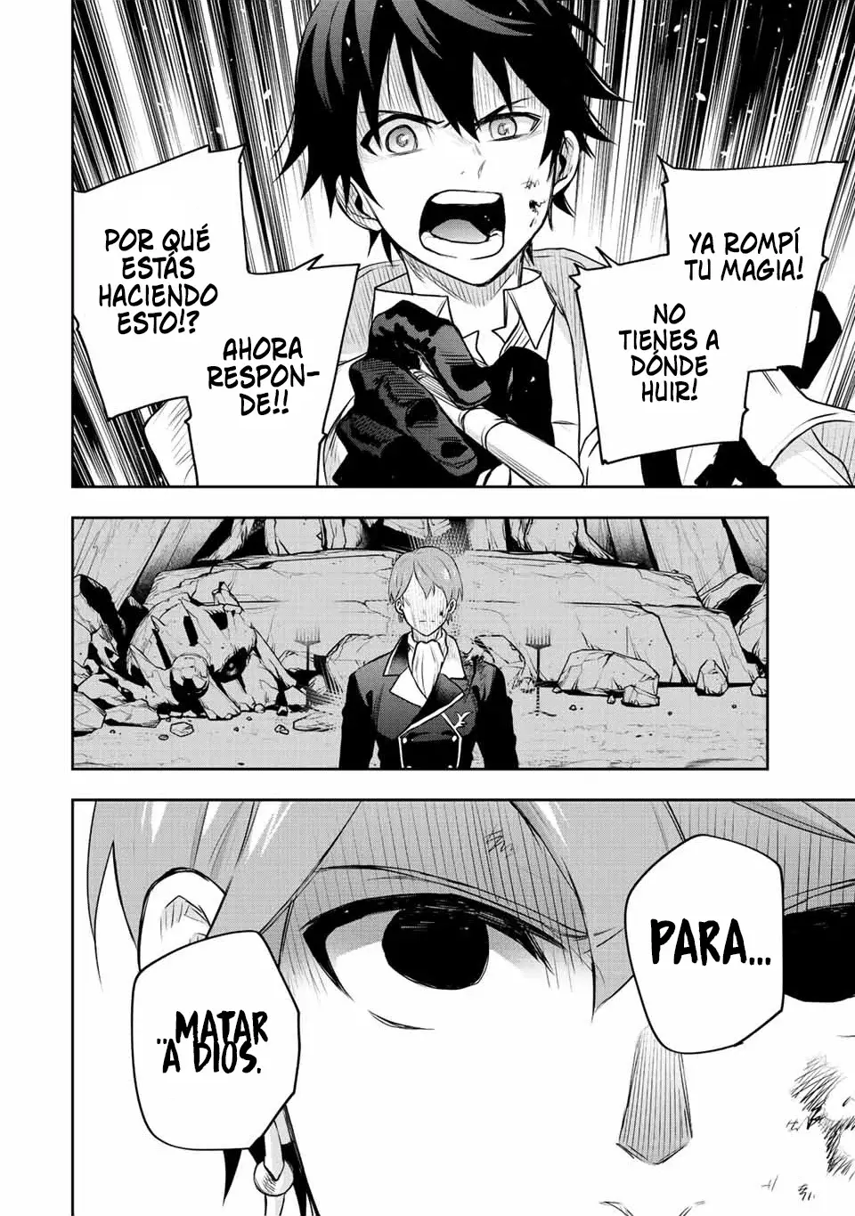 Un mago de la corte, que se centraba en la magia de apoyo porque sus aliados eran demasiado débiles, aspira a convertirse en el más fuerte tras ser expulsado Capitulo 69 página 14