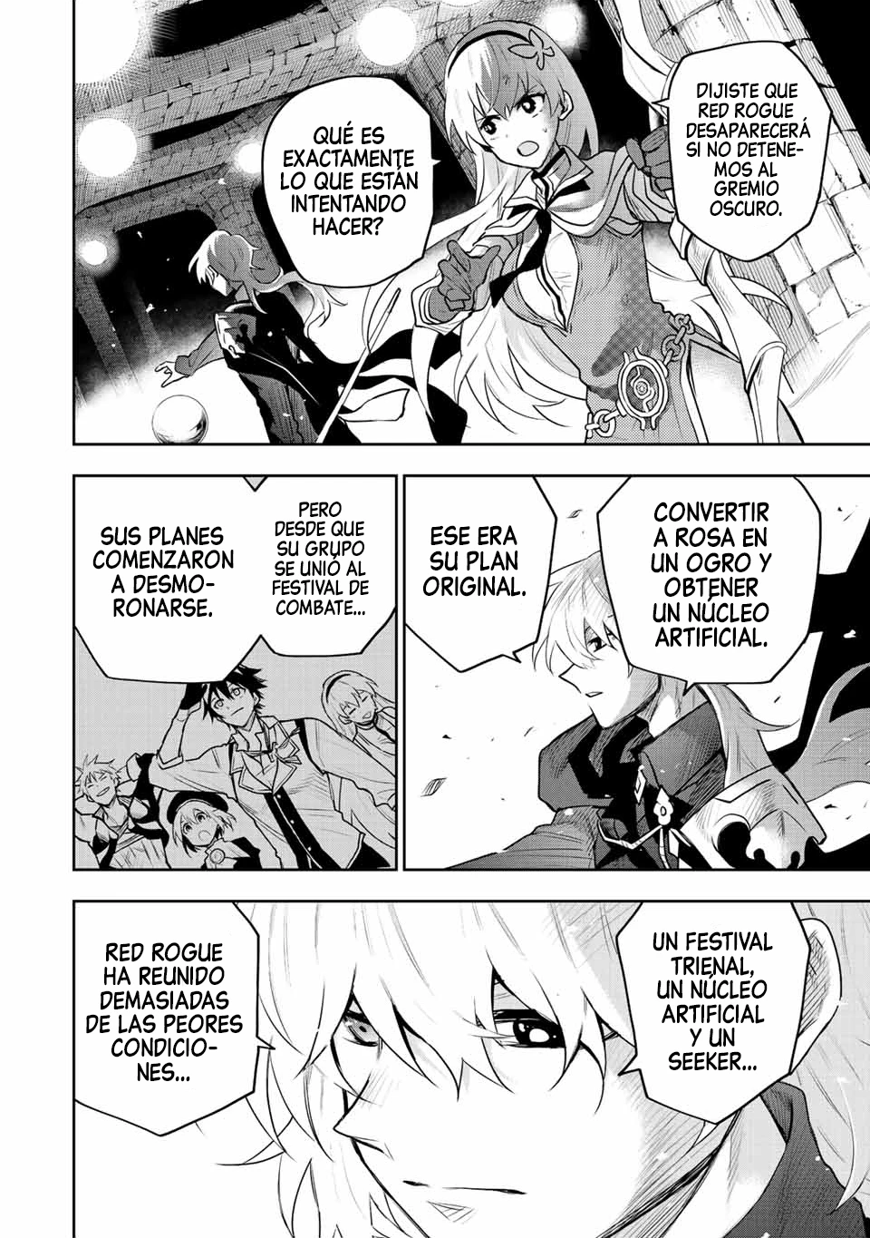 Un mago de la corte, que se centraba en la magia de apoyo porque sus aliados eran demasiado débiles, aspira a convertirse en el más fuerte tras ser expulsado Capitulo 74 página 10