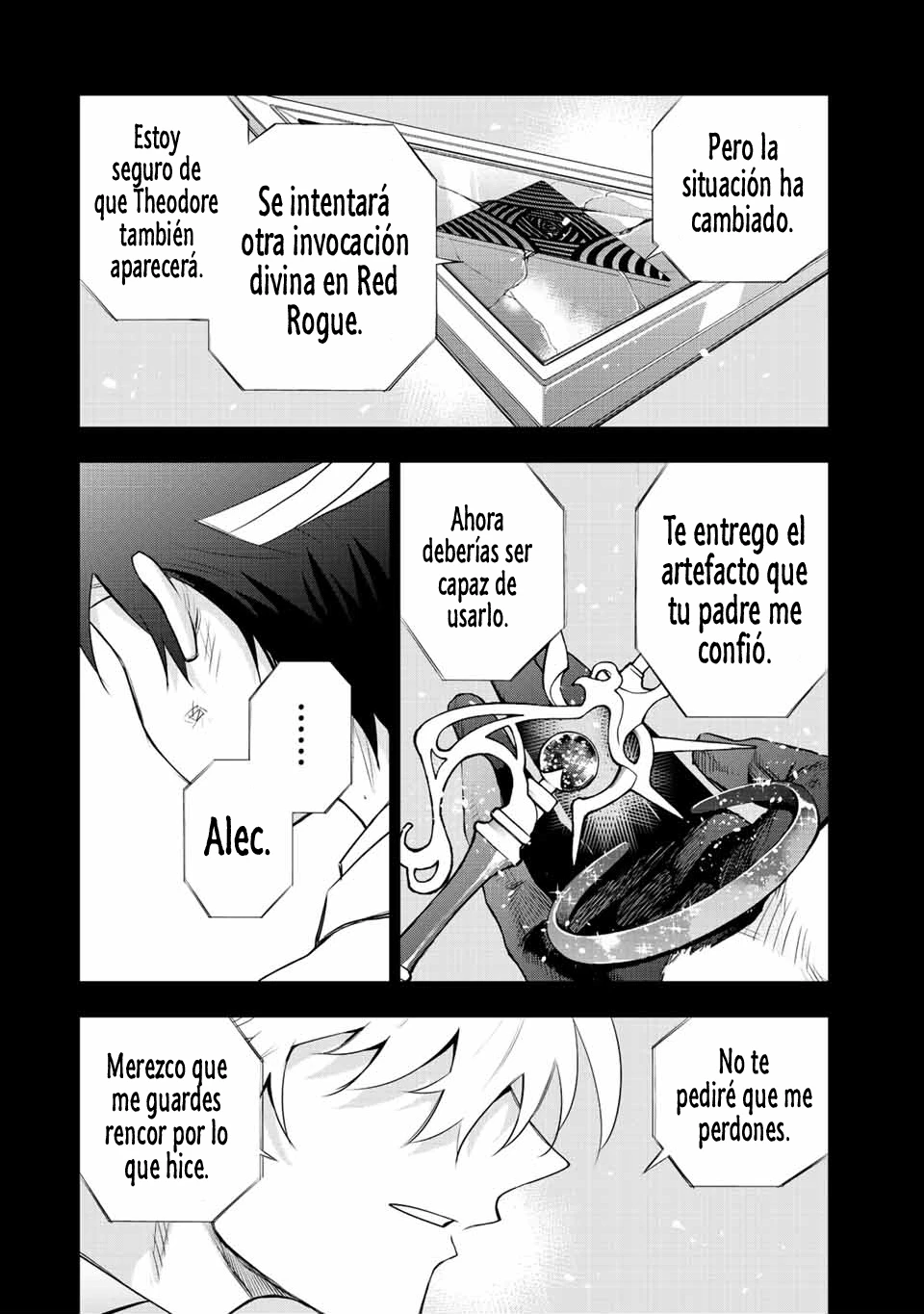 Un mago de la corte, que se centraba en la magia de apoyo porque sus aliados eran demasiado débiles, aspira a convertirse en el más fuerte tras ser expulsado Capitulo 81 página 7