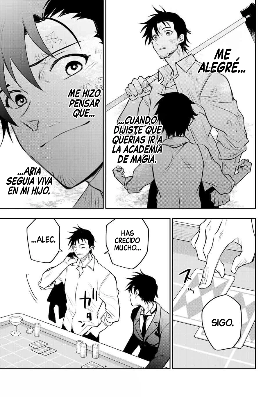 Un mago de la corte, que se centraba en la magia de apoyo porque sus aliados eran demasiado débiles, aspira a convertirse en el más fuerte tras ser expulsado Capitulo 84 página 15