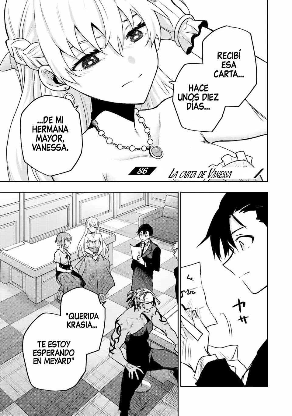 Un mago de la corte, que se centraba en la magia de apoyo porque sus aliados eran demasiado débiles, aspira a convertirse en el más fuerte tras ser expulsado Capitulo 86 página 3