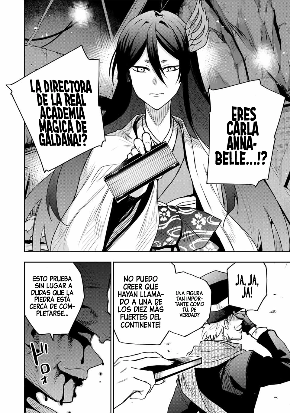 Un mago de la corte, que se centraba en la magia de apoyo porque sus aliados eran demasiado débiles, aspira a convertirse en el más fuerte tras ser expulsado Capitulo 96 página 14