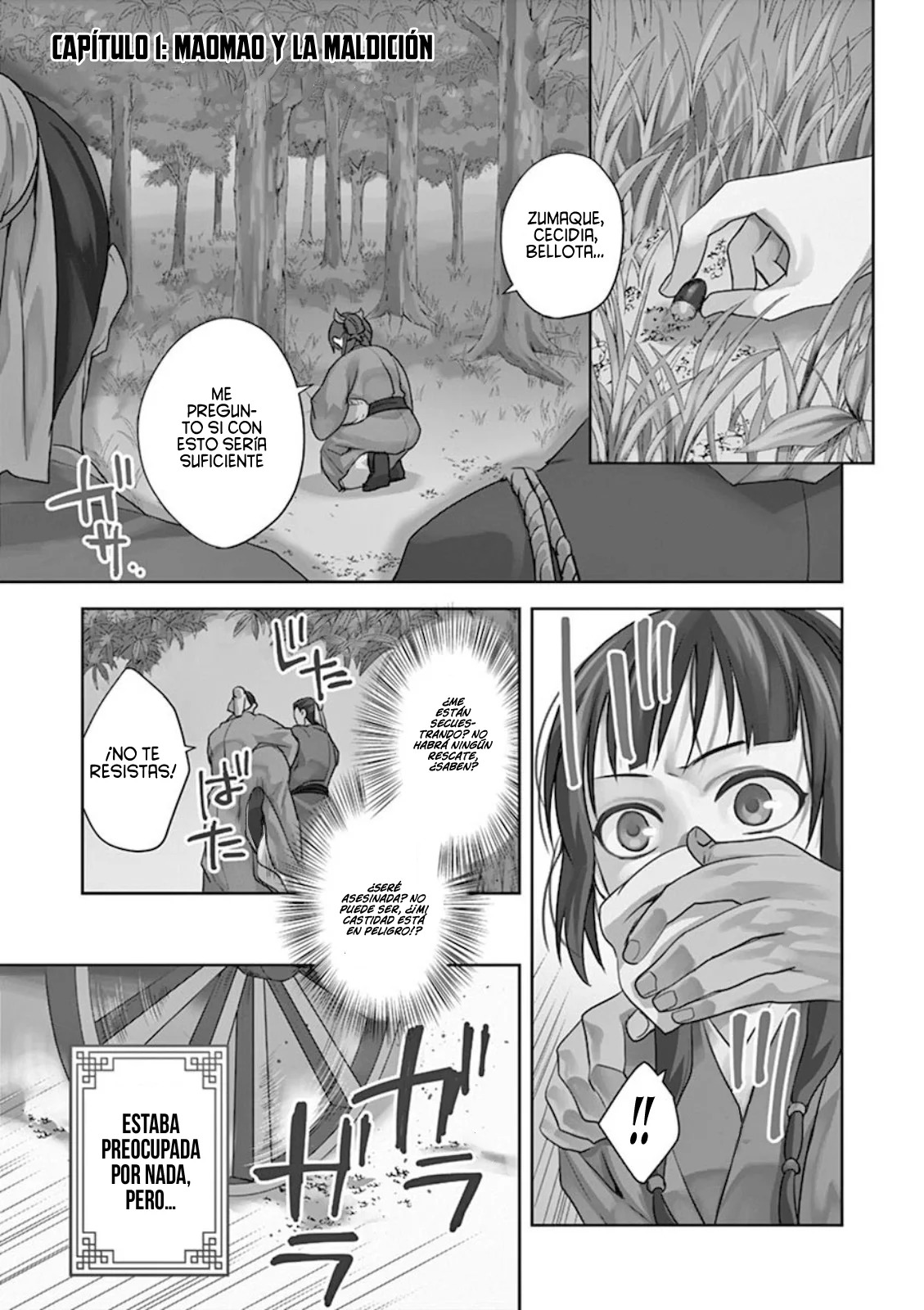Los Diarios de la Boticaria. – El Diario de los Misterios del Palacio Interior de MaoMao. Capitulo 1: MaoMao y la Maldición. página 4
