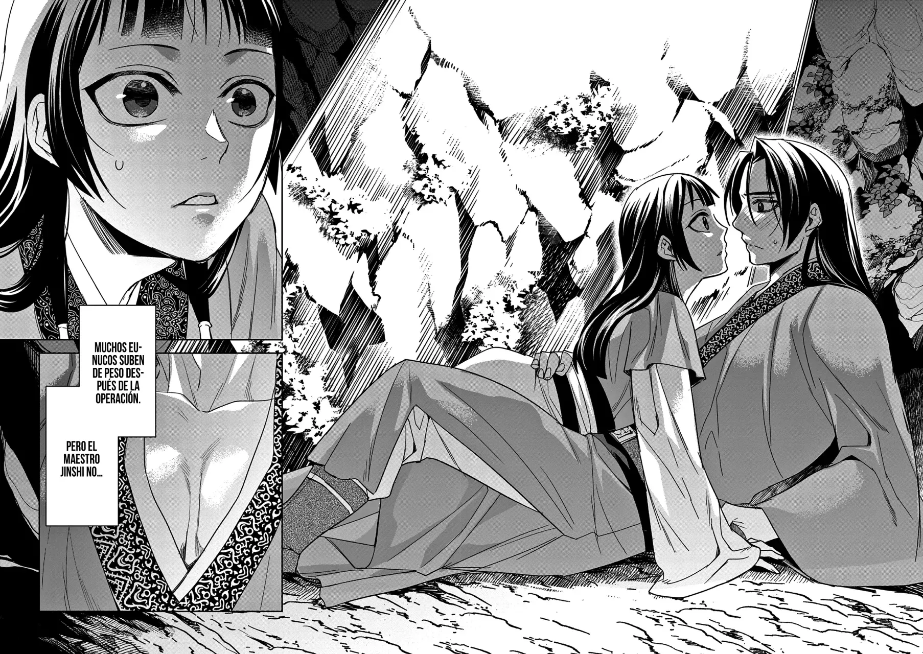 Los Diarios de la Boticaria. – El Diario de los Misterios del Palacio Interior de MaoMao. Capitulo 51: El Secreto de Jinshi. página 34