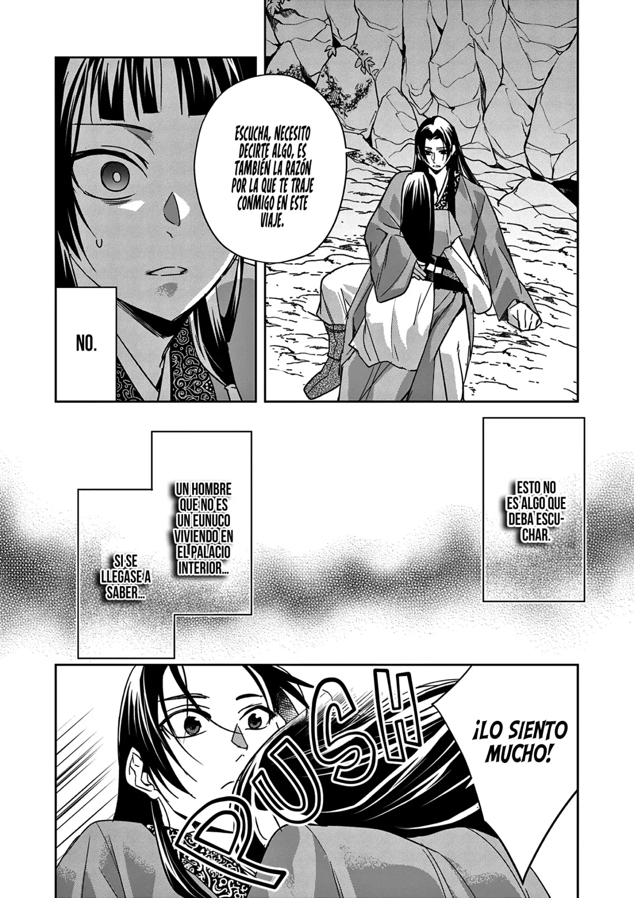 Los Diarios de la Boticaria. – El Diario de los Misterios del Palacio Interior de MaoMao. Capitulo 51: El Secreto de Jinshi. página 36