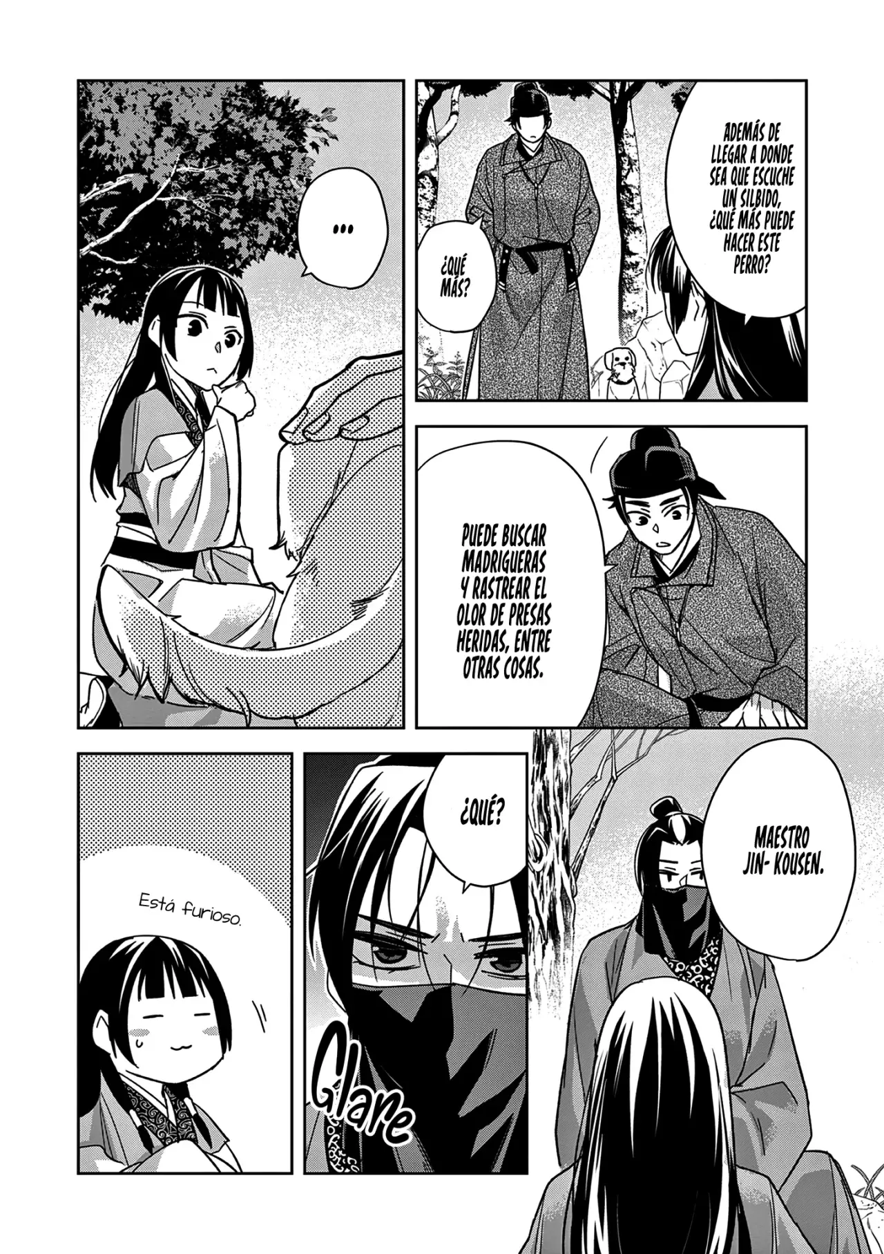 Los Diarios de la Boticaria. – El Diario de los Misterios del Palacio Interior de MaoMao. Capitulo 51: El Secreto de Jinshi. página 48