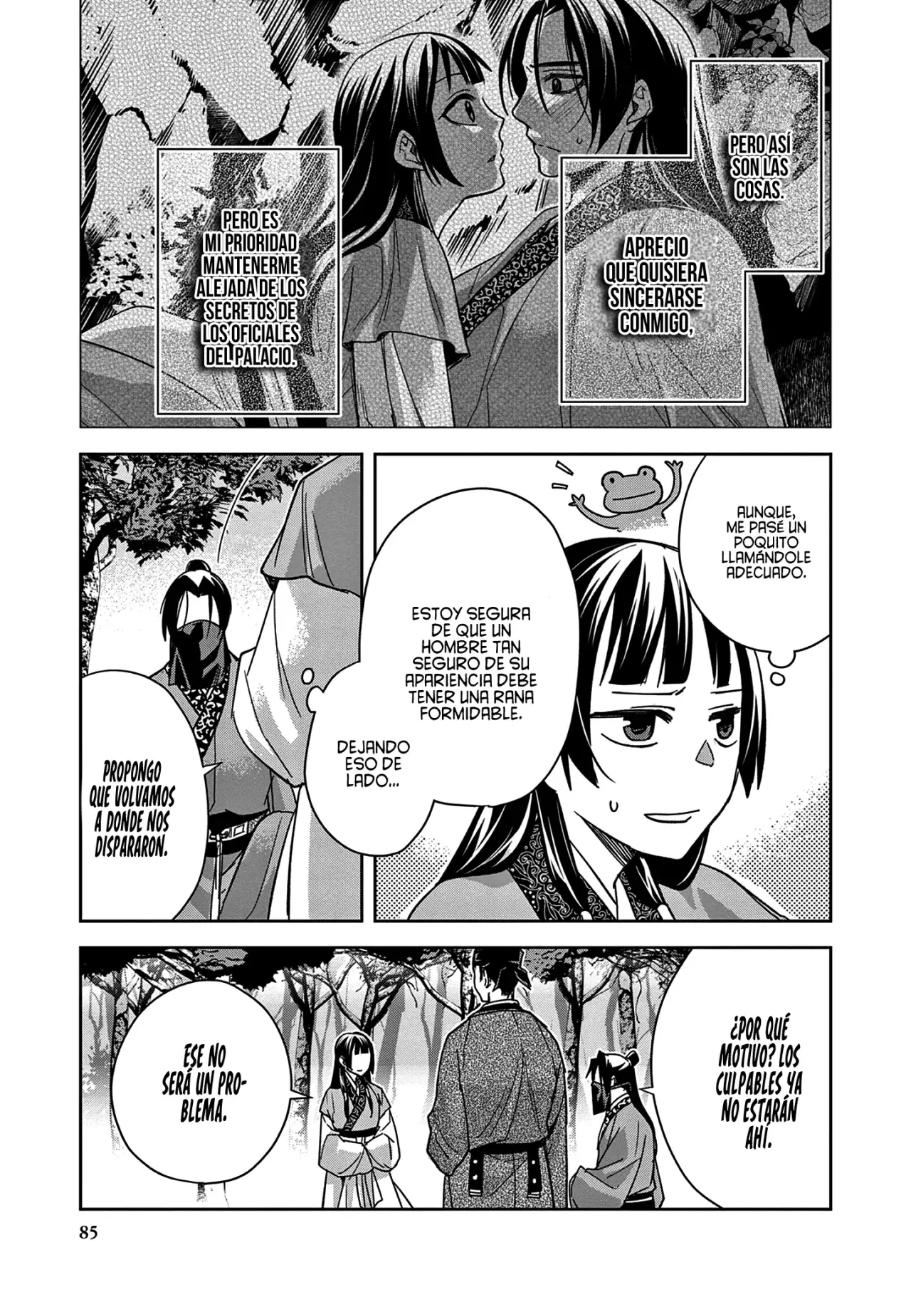 Los Diarios de la Boticaria. – El Diario de los Misterios del Palacio Interior de MaoMao. Capitulo 51: El Secreto de Jinshi. página 49