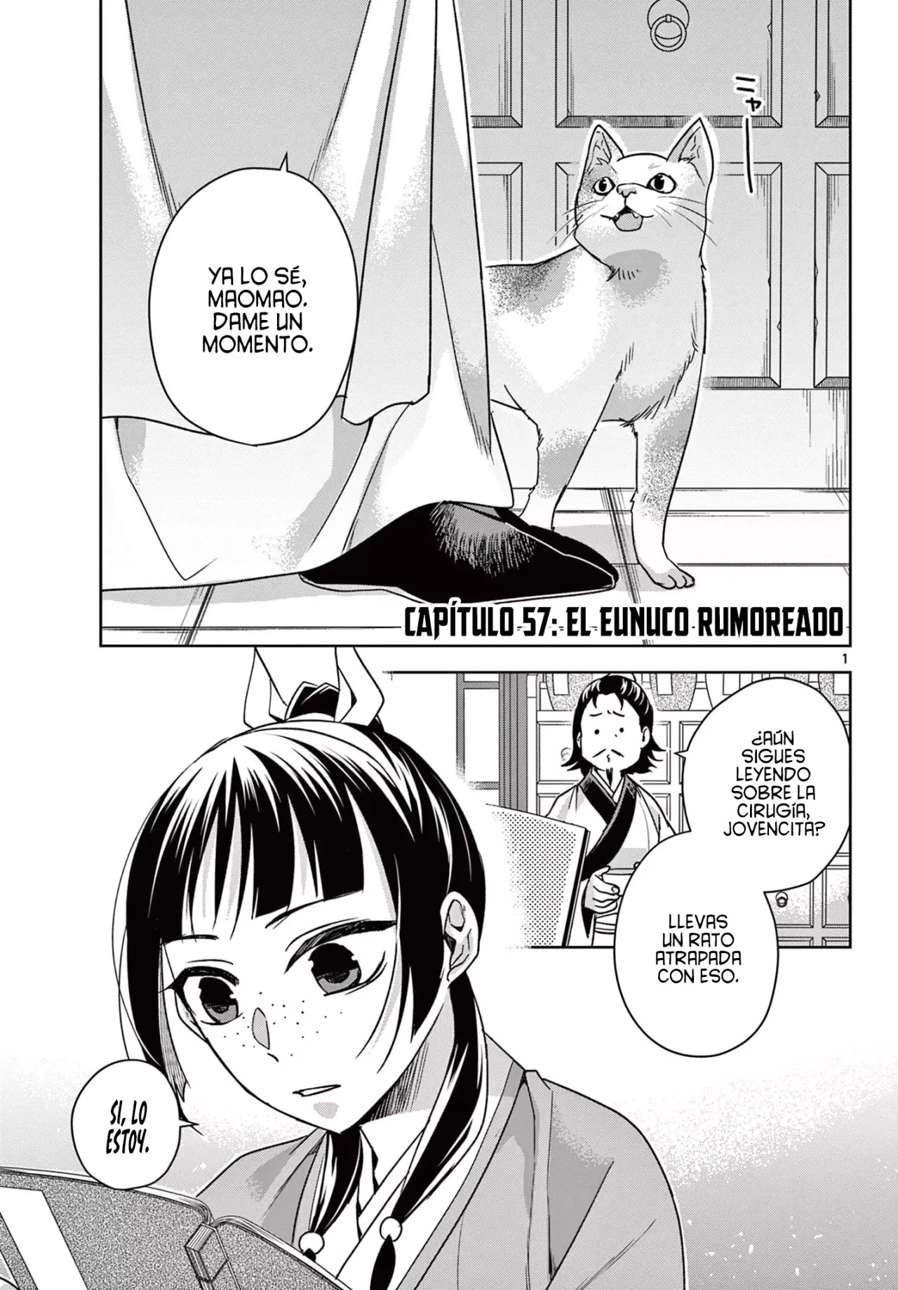 Los Diarios de la Boticaria. – El Diario de los Misterios del Palacio Interior de MaoMao. Capitulo 57: El Eunuco Rumoreado. página 5