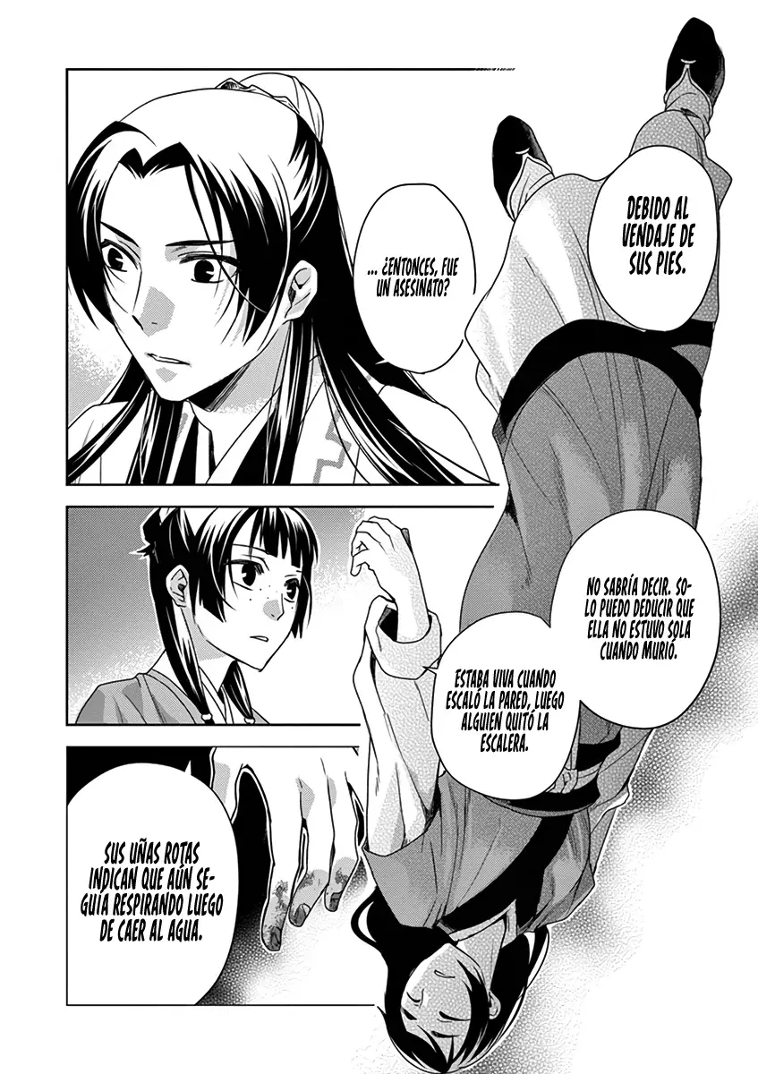 Los Diarios de la Boticaria. – El Diario de los Misterios del Palacio Interior de MaoMao. Capitulo 9: Muerte de una Sirvienta. página 35