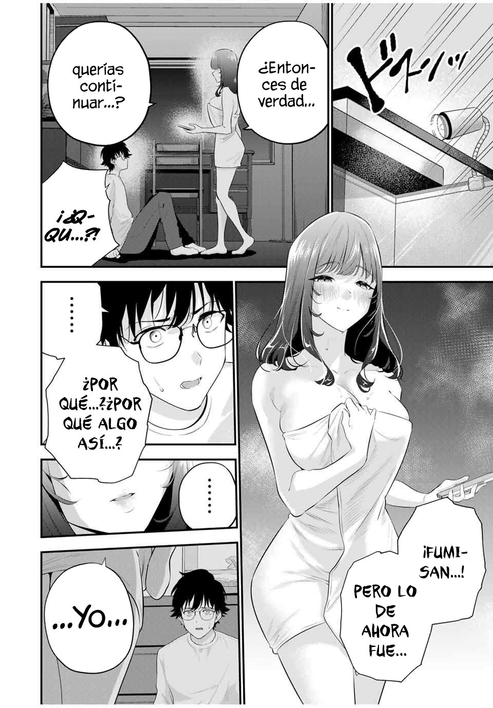 Buenas noches Fumi-san Capitulo 4: Bienvenido de vuelta página 16