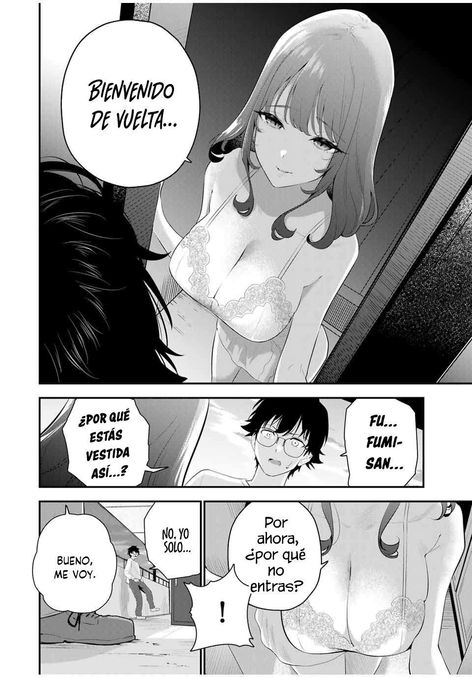 Buenas noches Fumi-san Capitulo 4: Bienvenido de vuelta página 3