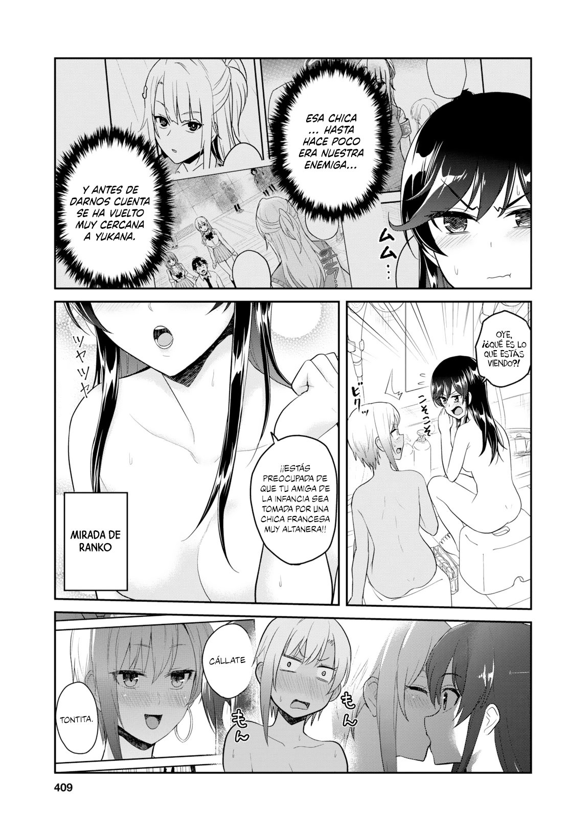 Hajimete no Gal Capitulo 76: El primer super baño público página 12