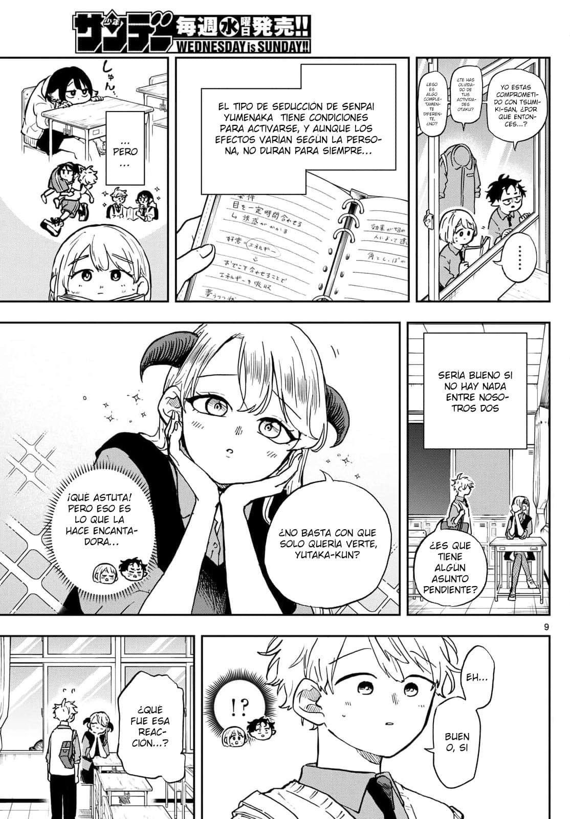 Ogami Tsumiki to Kinichijou. Capitulo 37: Yumenaka senpai y la adivinación amorosa página 13