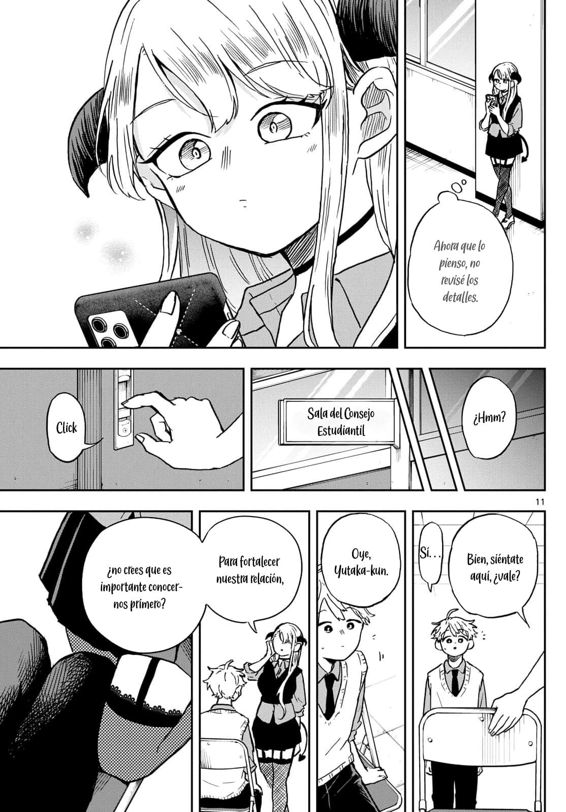 Ogami Tsumiki to Kinichijou. Capitulo 37: Yumenaka senpai y la adivinación amorosa página 15