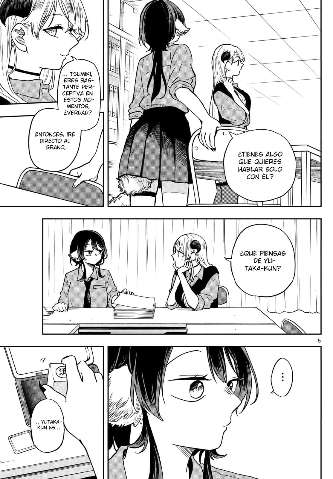 Ogami Tsumiki to Kinichijou. Capitulo 37: Yumenaka senpai y la adivinación amorosa página 9