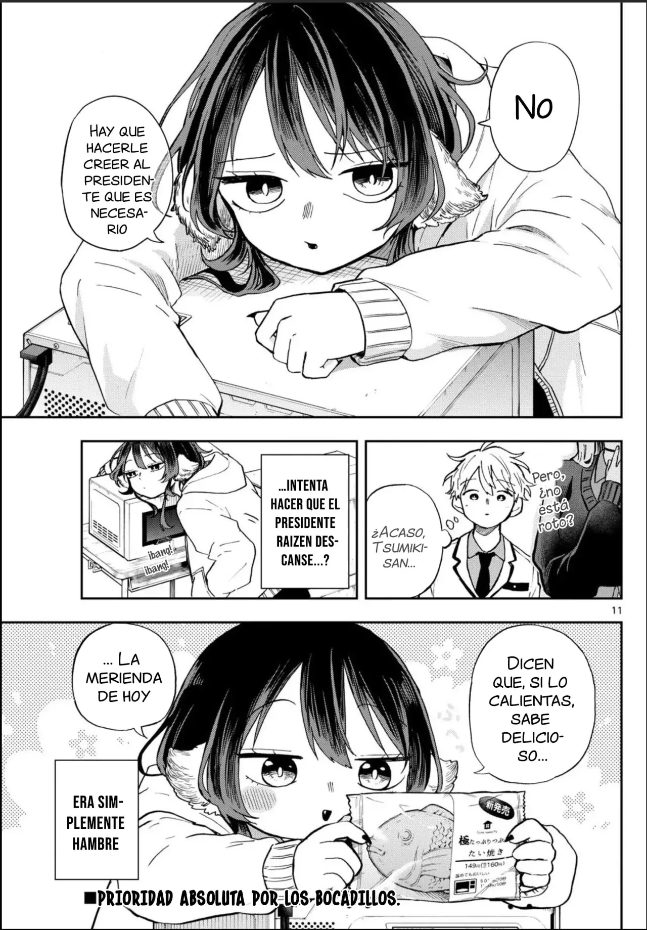 Ogami Tsumiki to Kinichijou. Capitulo 56: El presidente Raizen y el microondas página 14